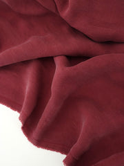 Load image into Gallery viewer, Maroon Grenada Grid Sandwashed Cupro Tencel