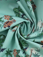 Load image into Gallery viewer, Aloha Hawaii Print Italian Stretch Cotton