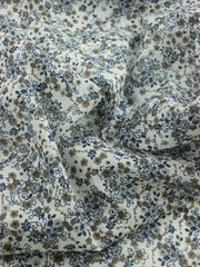 Load image into Gallery viewer, Blue Ditsy Floral Print Italian Cotton Shirting