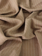 Load image into Gallery viewer, Mocha Pinstripe Luxor Heavy Linen Slub