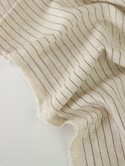 Load image into Gallery viewer, Oatmeal Pinstripe Luxor Heavy Linen Slub