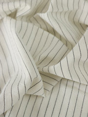 Load image into Gallery viewer, Ivory Pinstripe Luxor Heavy Linen Slub