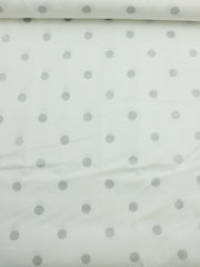 Load image into Gallery viewer, Silver Sparkle Polka Dot Print Italian Cotton Shirting