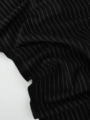 Load image into Gallery viewer, Black Pinstripe Luxor Heavy Linen Slub