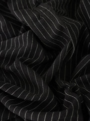 Load image into Gallery viewer, Black Pinstripe Luxor Heavy Linen Slub