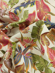 Load image into Gallery viewer, Colorful Leaves Print Italian Stretch Cotton