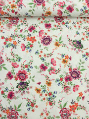 Load image into Gallery viewer, Blossoming Garden Print Italian Stretch Cotton Shirting