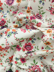 Load image into Gallery viewer, Blossoming Garden Print Italian Stretch Cotton Shirting