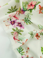 Load image into Gallery viewer, Tropical Floral Print Italian Cotton Shirting