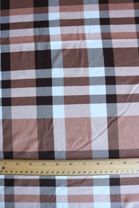 1YD PRECUT; Log Cabin Plaid Double Brushed Poly