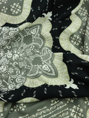 Load image into Gallery viewer, Skulls & Bones Viscose Challis