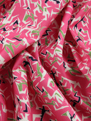 Load image into Gallery viewer, Electrified on Hot Pink Italian Cotton Twill