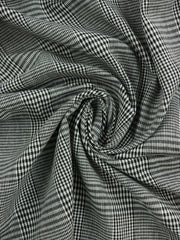 Load image into Gallery viewer, Black & Ivory Glen Plaid Italian Linen Cotton