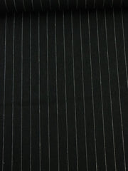 Load image into Gallery viewer, White Stripe on Black Italian Linen Cotton