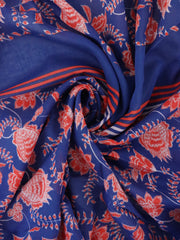 Load image into Gallery viewer, By The Panel | Red, White & Blue Floral & Stripe Rayon Organza