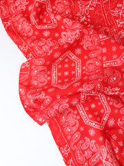 Load image into Gallery viewer, Red Bandana Rayon Challis