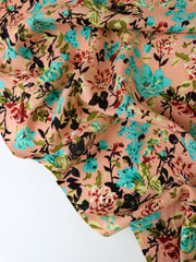 Load image into Gallery viewer, Shae Floral on Peachy Pink Rayon Challis