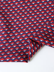 Load image into Gallery viewer, Red, White & Navy Shapes Rayon Challis