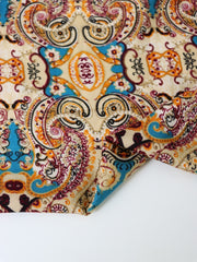 Load image into Gallery viewer, Brilliant Blue & Beige Boho Rayon Challis