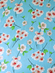 Load image into Gallery viewer, Talia Floral on Blue Rayon Challis