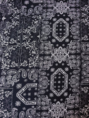 Load image into Gallery viewer, Black Bandana Rayon Challis