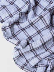 Load image into Gallery viewer, Gray & Pink Plaid Cotton Double Gauze | Designer Deadstock