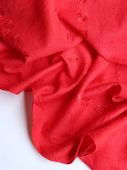 Load image into Gallery viewer, Red Embroidered Cotton Poly
