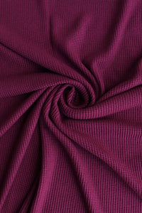1YD PRECUT; Cranberry Banff Ultra Thick 1x1 Rib Sweater Knit