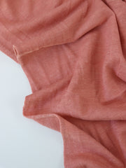 Load image into Gallery viewer, Coral Pink Textured Stripe Organic Cotton & Hemp Jersey