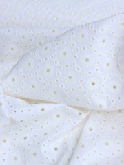 Load image into Gallery viewer, Ivory Embroidered Eyelet Cotton