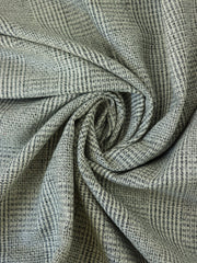 Load image into Gallery viewer, Black & Ivory Yarn Dyed Hemp & Organic Cotton Plaid