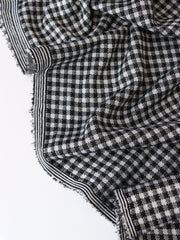 Load image into Gallery viewer, Black & Ivory 1/4" Gingham Yarn Dyed Jacquard Knit
