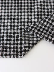 Load image into Gallery viewer, Black & Ivory 1/4" Gingham Yarn Dyed Jacquard Knit
