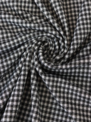 Load image into Gallery viewer, Black & Ivory 1/4" Gingham Yarn Dyed Jacquard Knit