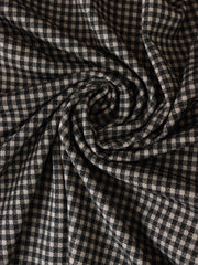 Load image into Gallery viewer, Black & Beige 1/4" Gingham Yarn Dyed Jacquard Knit