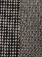 Load image into Gallery viewer, Black & Beige 1/4" Gingham Yarn Dyed Jacquard Knit