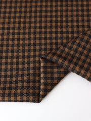 Load image into Gallery viewer, Black & Brown 1/4" Gingham Yarn Dyed Jacquard Knit