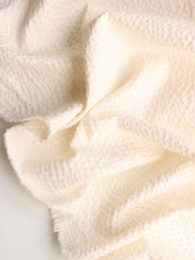 Load image into Gallery viewer, Ivory & Beige Cotton Seersucker | Designer Deadstock