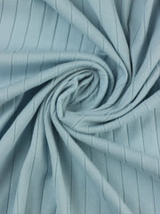 Load image into Gallery viewer, 2YD 9IN REMNANT; Dusty Blue Seville Wide Rib Knit