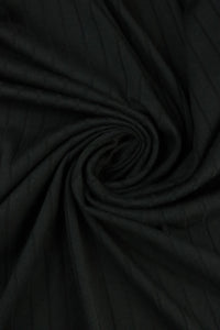 Black Seville Wide Rib Knit