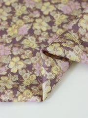 Load image into Gallery viewer, Dusty Plum/Banana/Lilac Mini Floral Satin