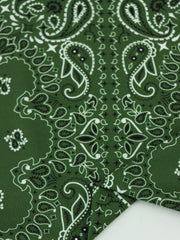 Load image into Gallery viewer, Bandana on Kelp Swim Tricot | Italian Designer Deadstock | By The Half Yard