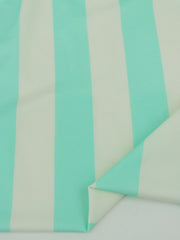 Load image into Gallery viewer, Mint & Ivory 1 ⁵⁄₁₆" Vertical Stripe Swim Tricot | Italian Designer Deadstock | By The Half Yard
