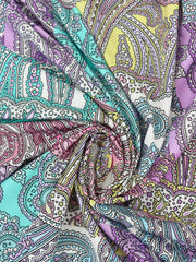 Load image into Gallery viewer, Paisley Pastel Dreams Swim Tricot | Italian Designer Deadstock | By The Half Yard