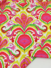 Load image into Gallery viewer, Pink/Yellow/Green Ikat Swim Tricot | Italian Designer Deadstock | By The Half Yard