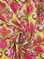 Load image into Gallery viewer, Pink/Yellow/Green Ikat Swim Tricot | Italian Designer Deadstock | By The Half Yard