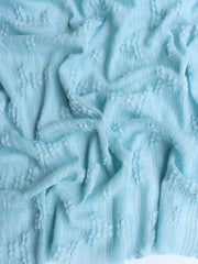 Load image into Gallery viewer, Dusty Blue Bloom Textured Jacquard Knit