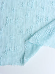 Load image into Gallery viewer, Soft Aqua Bloom Textured Jacquard Knit
