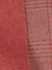Load image into Gallery viewer, Red Blush & Linen Plaid Melton Double Weave Wool | By The Half Yard