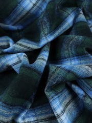 Load image into Gallery viewer, Hunter/Azure/Black/Ivory Plaid Flannel